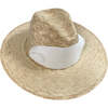 Women's Zinnia Wide & Short Brim Tennis & Croquet Ribbon Sun Hat, White - Hats - 3