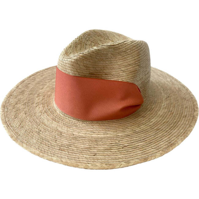 Women's Zinnia Wide & Short Brim Grosgrain Ribbon Sun Hat, Red - Hats - 5