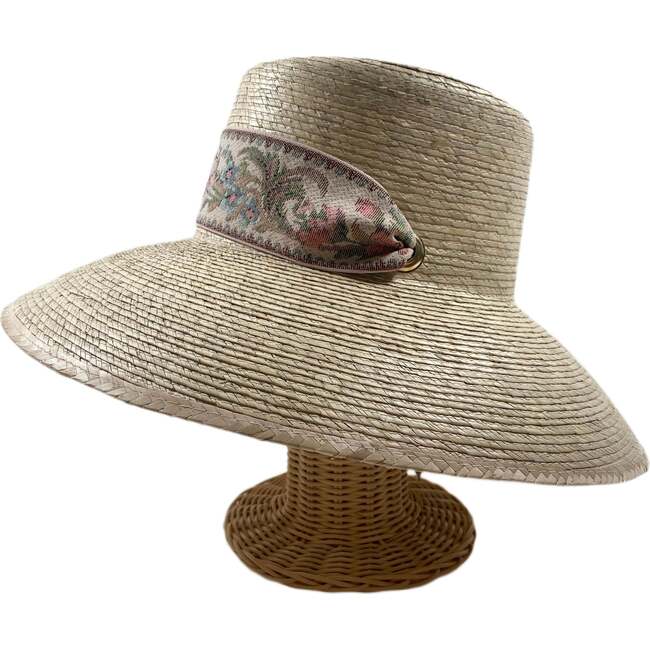 Women's Wildflower Pop-Up Retro Garden Ribbon Sun Hat, Natural - Hats - 2