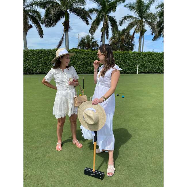 Women's Zinnia Wide & Short Brim Grosgrain Ribbon Sun Hat, Red - Hats - 7