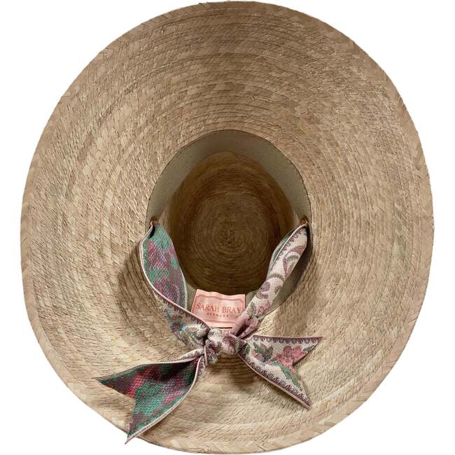 Women's Wildflower Pop-Up Retro Garden Ribbon Sun Hat, Natural - Hats - 3