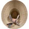 Women's Wildflower Pop-Up Retro Garden Ribbon Sun Hat, Natural - Hats - 3
