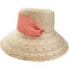 Women's Clematis Wide & Short Brim Grosgrain Ribbon Bucket Hat, Coral - Hats - 1 - thumbnail