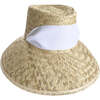 Women's Amaryllis Wide & Short Brim Grosgrain Ribbon Sun Hat, White - Hats - 2