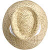 Women's Amaryllis Wide & Short Brim Grosgrain Ribbon Sun Hat, White - Hats - 3