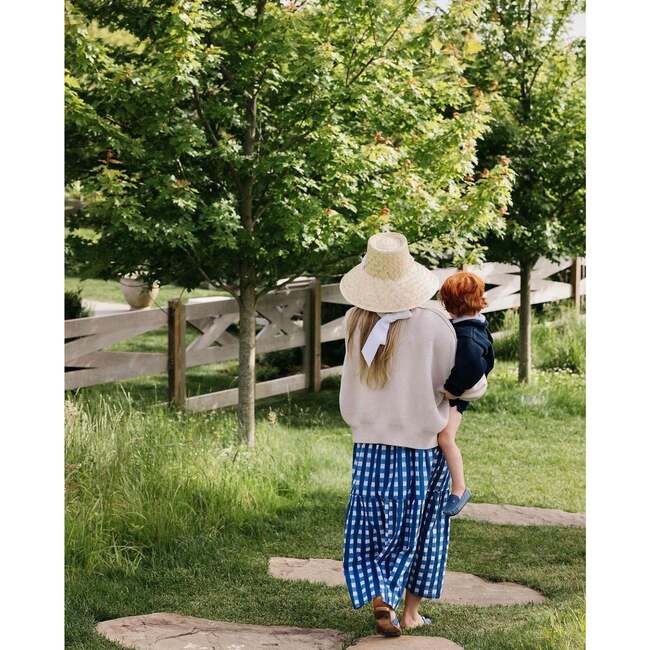 Women's Amaryllis Wide & Short Brim Grosgrain Ribbon Sun Hat, Dark Brown - Hats - 3