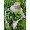 Women's Amaryllis Wide & Short Brim Grosgrain Ribbon Sun Hat, White - Hats - 5