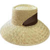 Women's Amaryllis Wide & Short Brim Grosgrain Ribbon Sun Hat, Dark Brown - Hats - 7