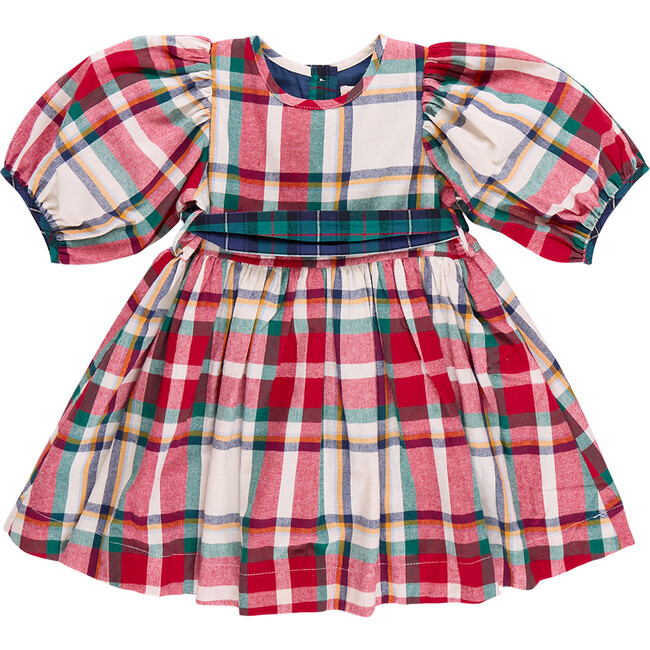 Girls Ruby Dress , Holiday Tartan - Dresses - 1