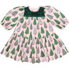 Girls Fiona Dress , Pink Trees - Dresses - 1 - thumbnail