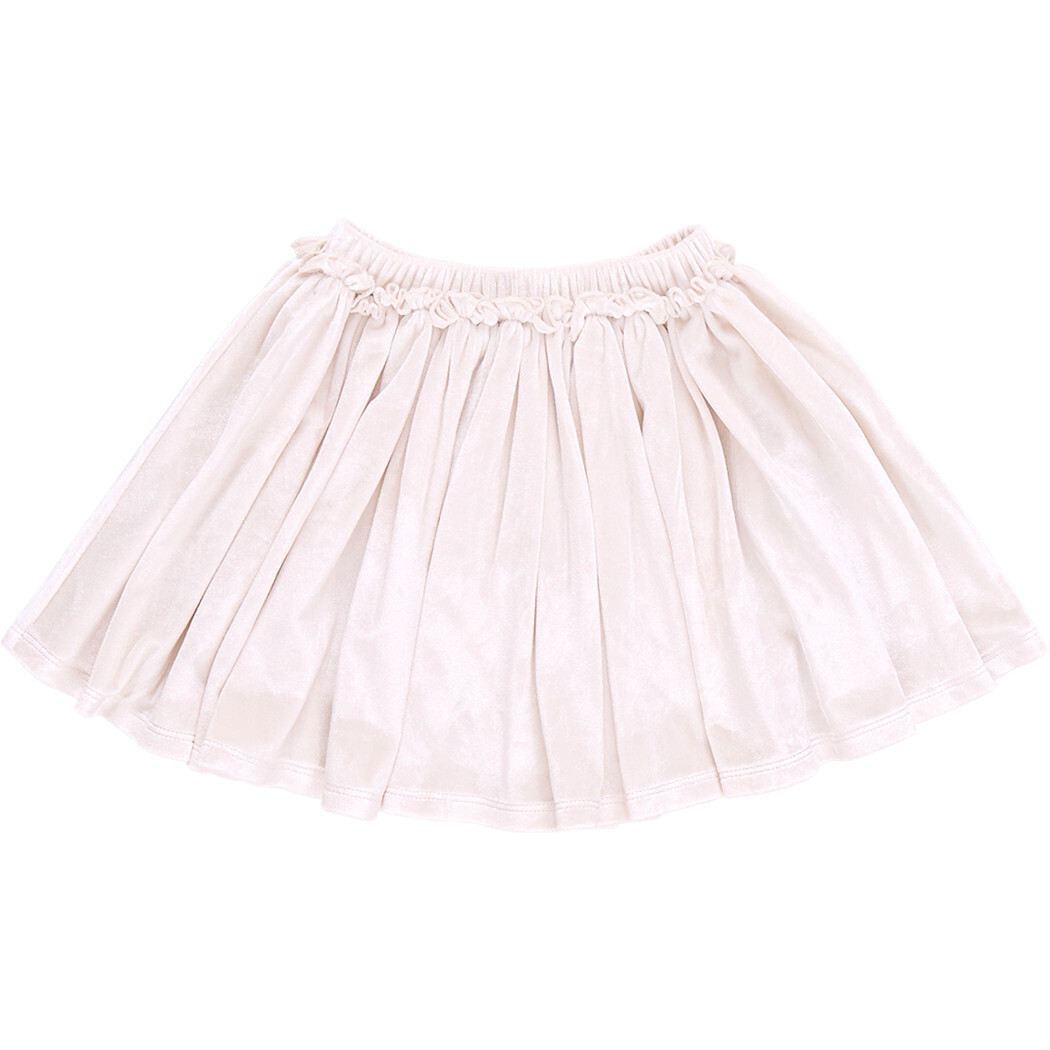 Girls Velour Gianna Skirt , Snow White - Skirts - 1