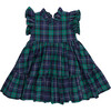 Girls Jennifer Dress , Green Tartan - Dresses - 1 - thumbnail