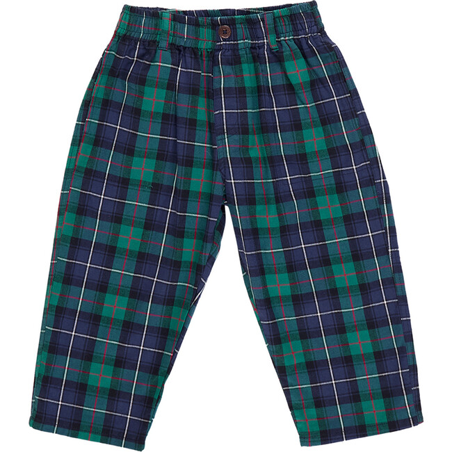 Boys Jackson Pant , Green Tartan