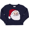 Boys Oliver Sweater , Navy Santa - Sweaters - 1 - thumbnail