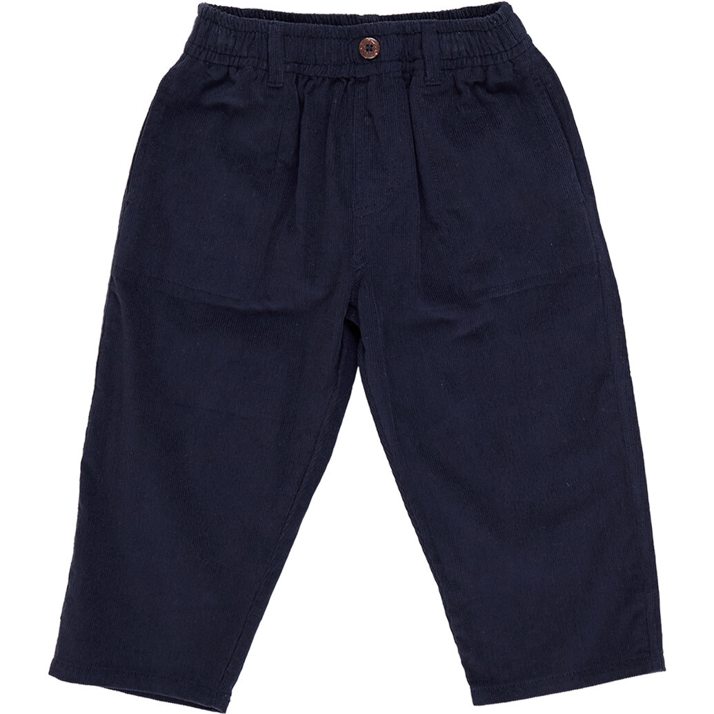 Boys Corduroy Jackson Pant , Navy - Pants - 1