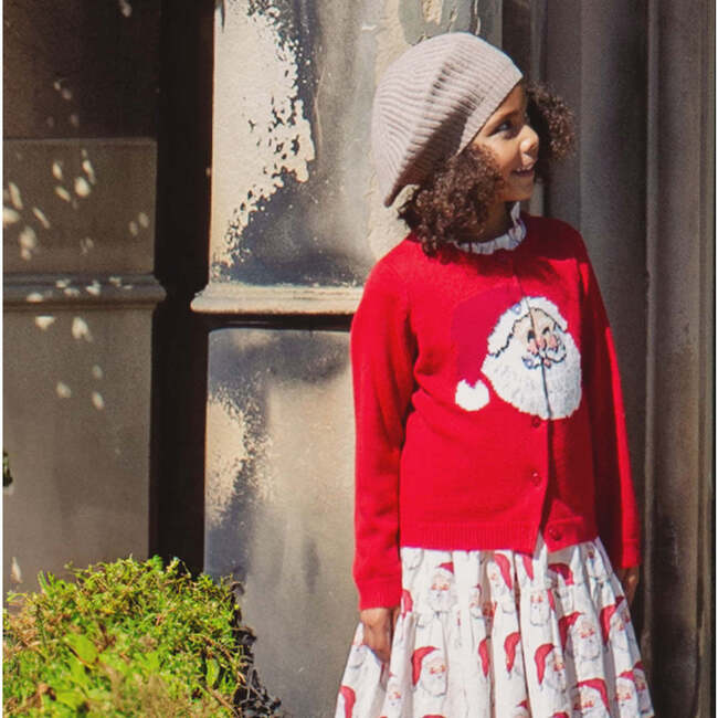 Girls Maude Sweater , Red Santa - Sweaters - 2