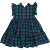 Girls Jennifer Dress , Green Tartan - Dresses - 5