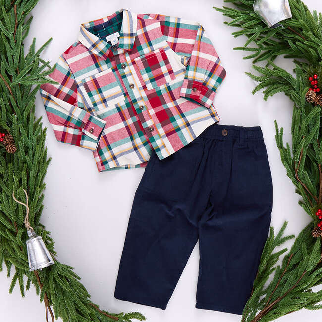 Boys Jack Shirt , Holiday Tartan - Shirts - 3