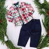 Boys Corduroy Jackson Pant , Navy - Pants - 3