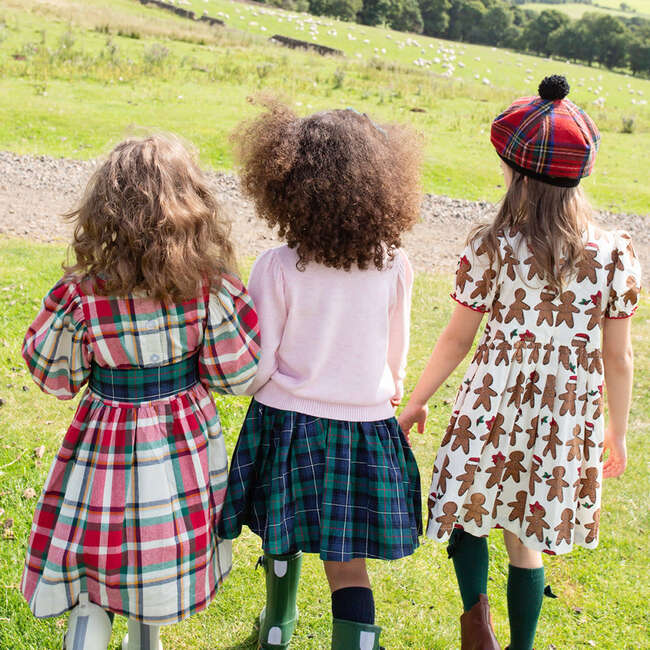 Girls Gianna Skirt , Green Tartan - Skirts - 5