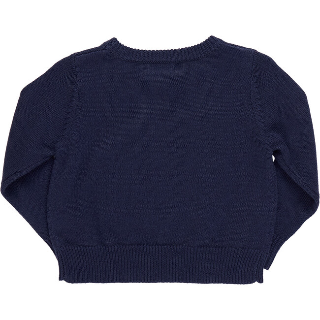 Boys Oliver Sweater , Navy Santa - Sweaters - 5