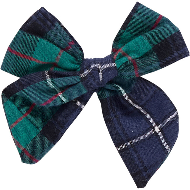 Girls bow , Green Tartan