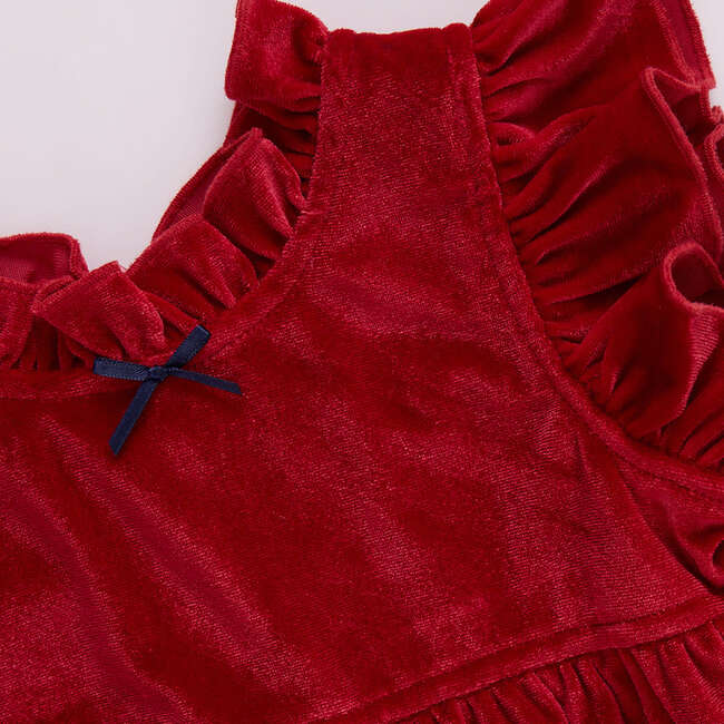 Baby Girls Velour Jennifer Jumper , Red - Rompers - 3