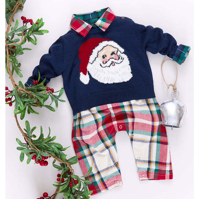 Baby Boys Easton Jumper , Holiday Tartan - Rompers - 2