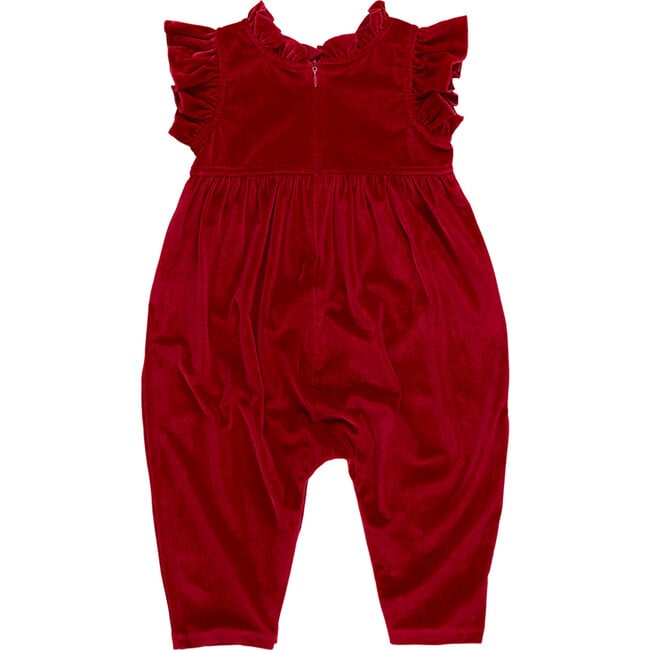 Baby Girls Velour Jennifer Jumper , Red - Rompers - 4