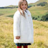 Girls Fur Kate Coat , Snow White - Coats - 2