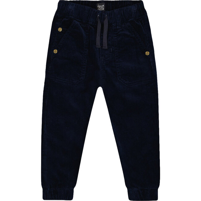 Stretch Corduroy Jogger Pants, Navy