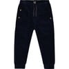 Stretch Corduroy Jogger Pants, Navy - Pants - 1 - thumbnail