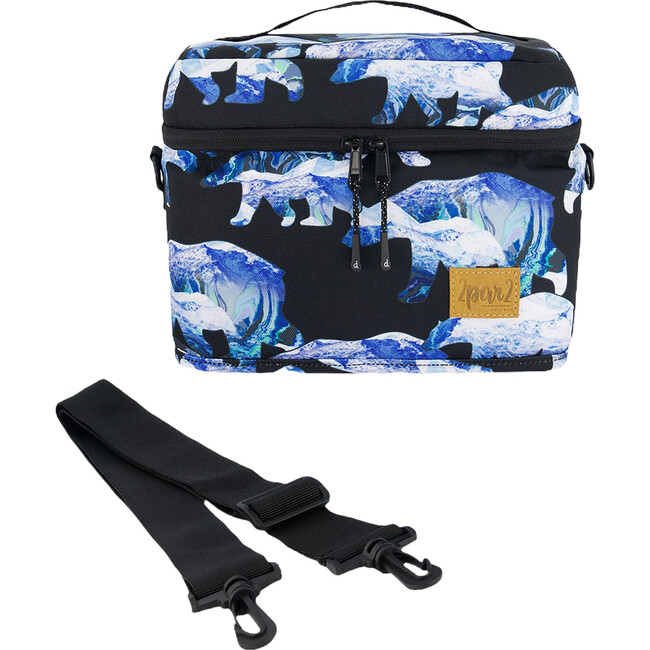 Polar Bears Print Lunch Box, Black