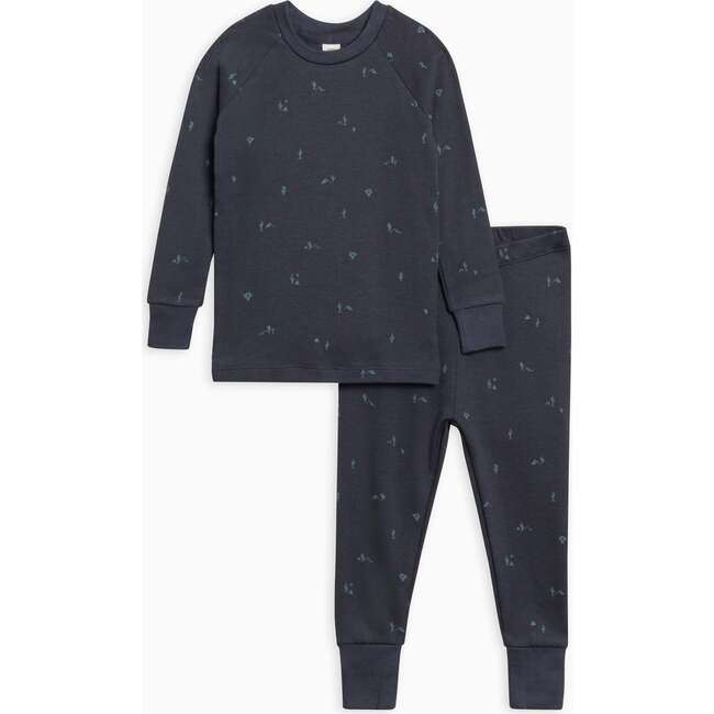 Two Piece Long Sleeve Pajamas Set, Cactus/Navy