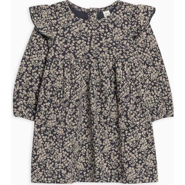 Mika Armhole Ruffle Long Sleeve Dress, Chicory Floral/Navy