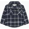 Lev Flannel Long Sleeve Collared Button Down Shirt, Navy Plaid - Shirts - 1 - thumbnail