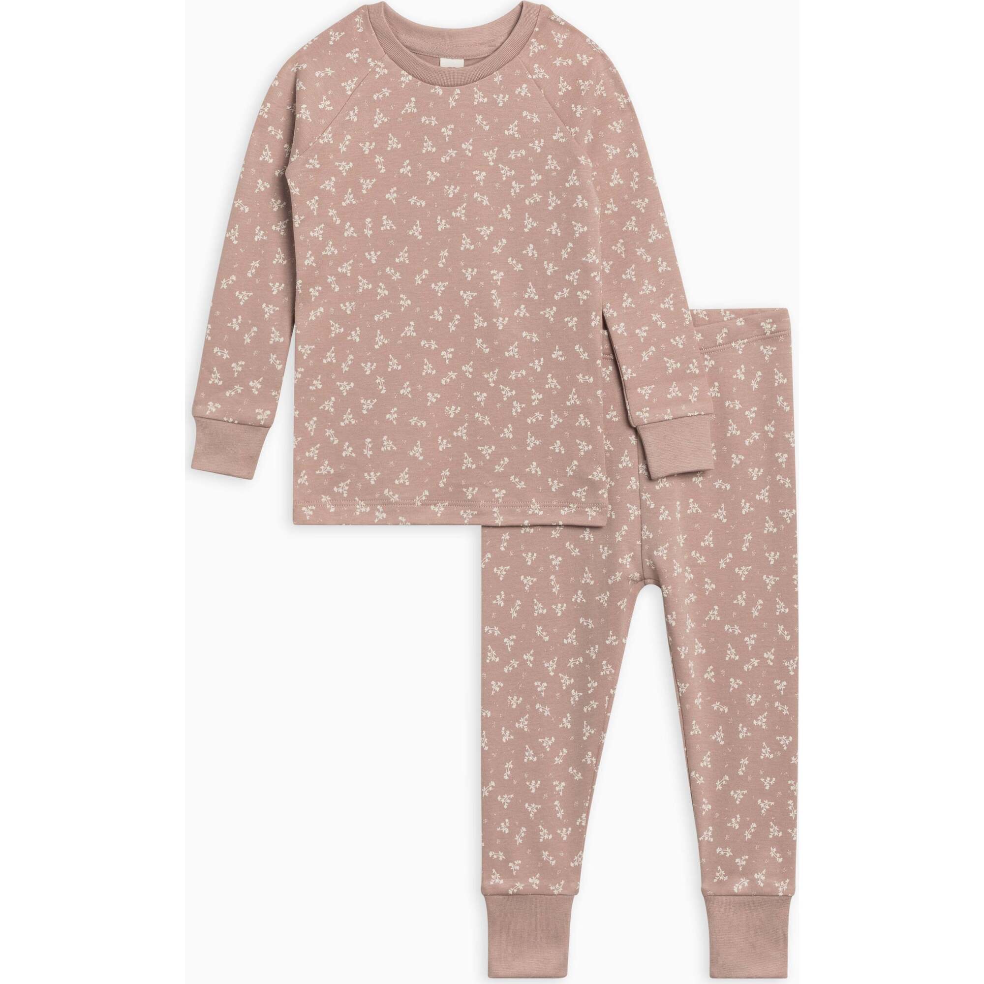 Two Piece Long Sleeve Pajamas Set, Wilda Floral/Wren - Pajamas - 1