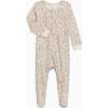 Peyton Zipper Footie, Primrose Floral/Chestnut - Footie Pajamas - 1 - thumbnail