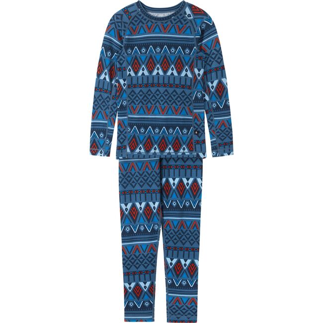 Taitoa Thermal Wool Base Layer Set, Blue Ocean