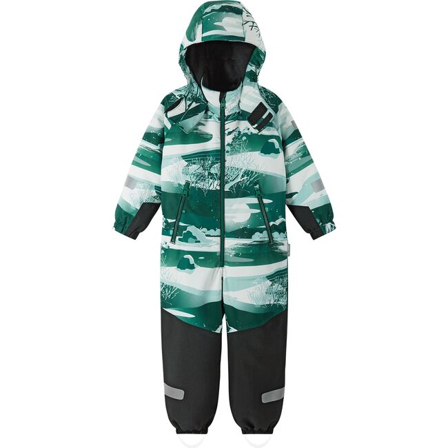 Kurikka Reimatec Waterproof Hooded Winter Overall Snowsuit, Snow Green - Snowsuits - 3