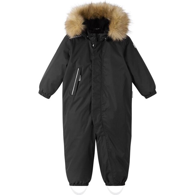 Gotland Reimatec Waterproof Hooded Winter Overall Snowsuit, Black