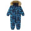 Baby Lappi Reimatec Waterproof Hooded Winter Overall Snowsuit, Navy - Snowsuits - 1 - thumbnail