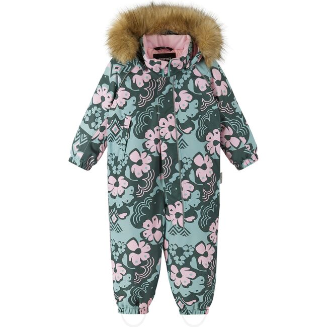 Baby Lappi Reimatec Waterproof Hooded Winter Overall Snowsuit , Cool Green