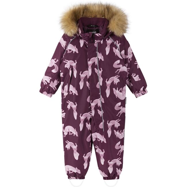 Baby Lappi Reimatec Waterproof Hooded Winter Overall Snowsuit, Deep Purple