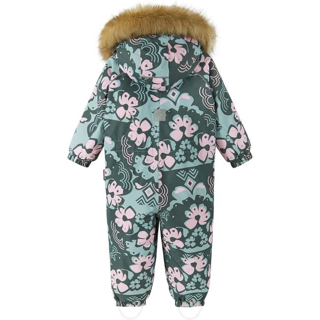 Baby Lappi Reimatec Waterproof Hooded Winter Overall Snowsuit , Cool Green - Snowsuits - 2