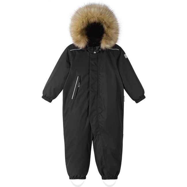 Gotland Reimatec Waterproof Hooded Winter Overall Snowsuit, Black - Snowsuits - 3