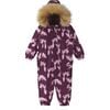 Baby Lappi Reimatec Waterproof Hooded Winter Overall Snowsuit, Deep Purple - Snowsuits - 3