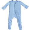 Zip Footie, Hydrangea Blue - Footie Pajamas - 1 - thumbnail