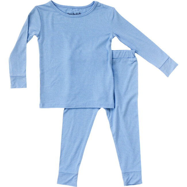 Two-Piece Pajamas Set, Hydrangea Blue