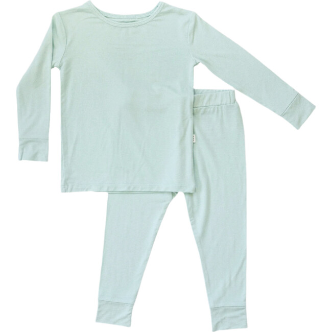 Two-Piece Pajamas Set, Coastal Sage - Pajamas - 1